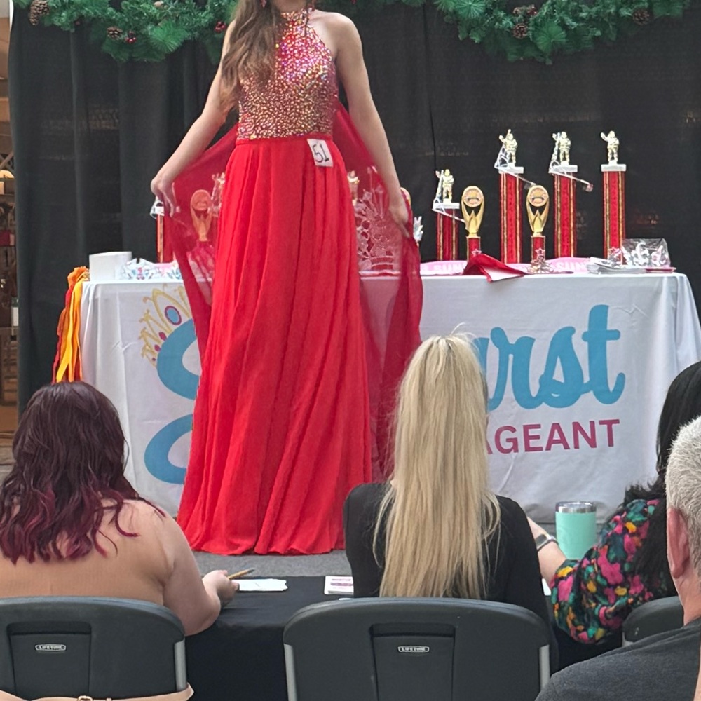 Elegant Red Evening Gown